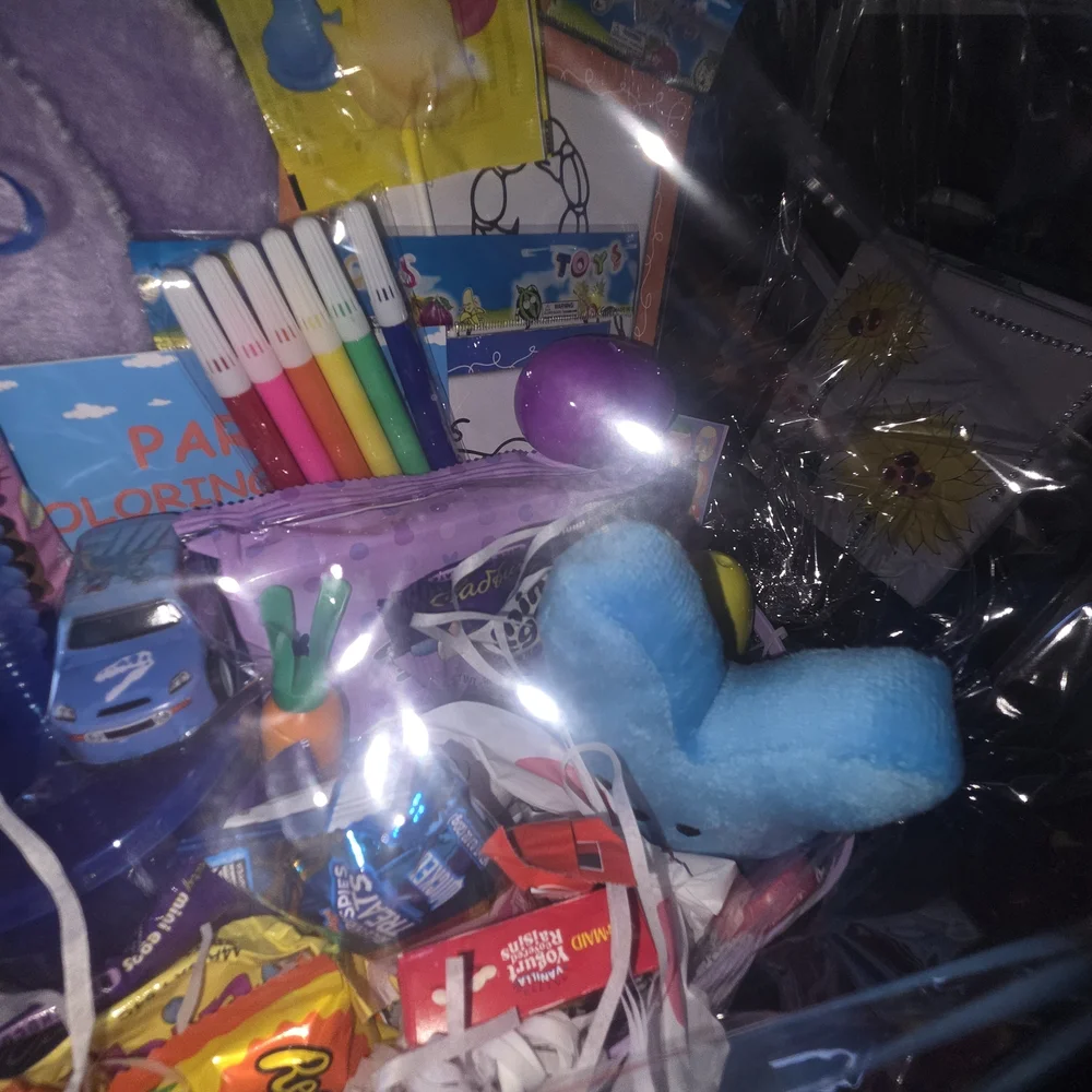 mine Lavender and Light Blue Easter Gift Basket
